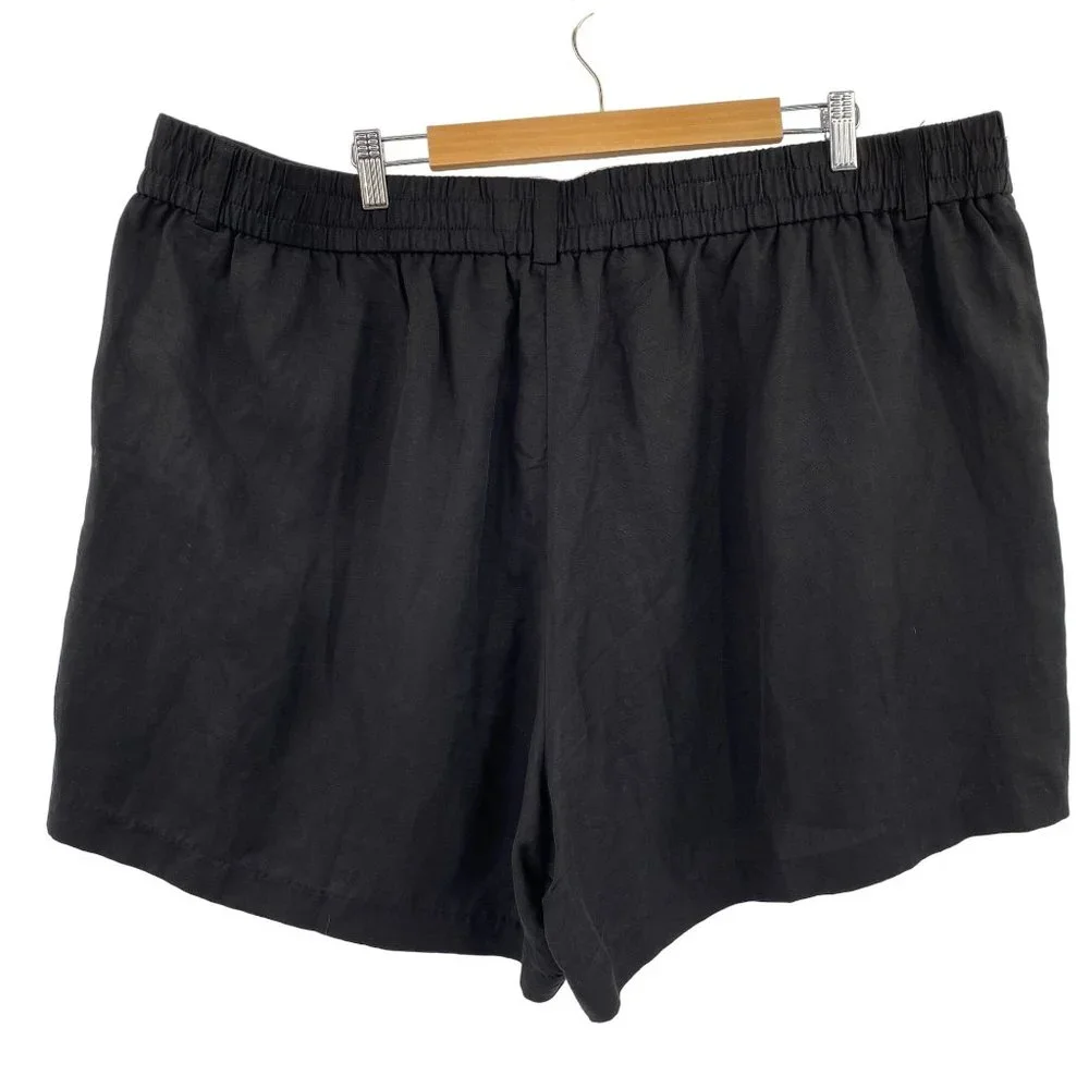 Torrid Studio linen shorts size 22 Black NWOT Linen lyocell blend cruise vacatio